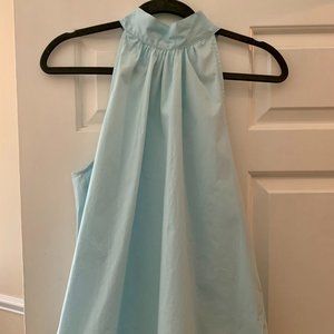 J Crew Tie-Neck Poplin Top